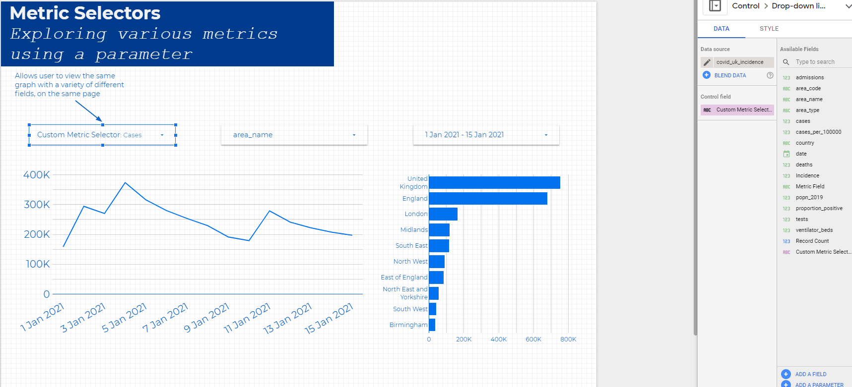 Adding the control filter with custom parameter to the page