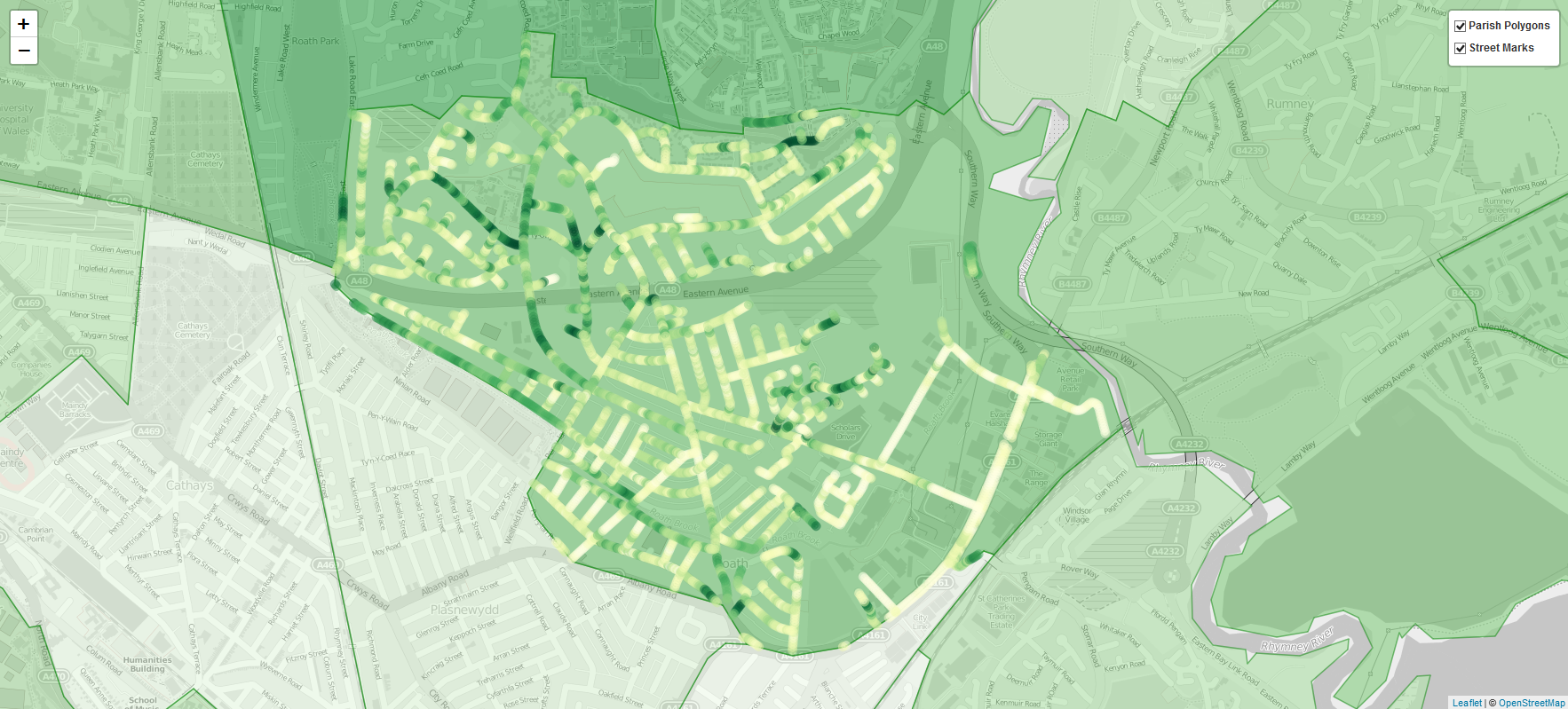 Visualising the urban forest with R, shiny and leafletjs